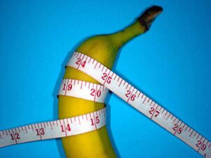 meranie penisu počas zväčšenia pomocou banánu ako príkladu